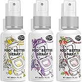 Clean-n-Fresh Toilet Spray, Variety Pack of 3 - Citrus/Lavender/Hibiscus, Bathroom & Toilet Odor Elimination, Travel Size 1.7 Fl Oz Each, Total 5.1 Fl Oz