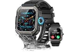 Smart Watch for Men(Answer/Make Call),2025 IP68 Waterproof Outdoor Sports Smartwatch with Step Counter Activity Sleep Smartwa