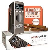 Oasis Plus 4.0 - Advanced Electronic Humidifier - LCD Display, Sensor Fan, Soft-Touch Button - 300-1000 Capacity - Refill Cartridge, Vapor Technology, Accessory Kit