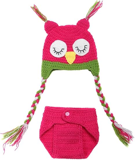 Amazon Co Jp Gemvie ベビー ニット帽子 毛糸 手作り 撮影服 赤ちゃん コスチューム 新生児 寝相アート 動物 着ぐるみ ベビー 仮装 出産祝い 百日祝い 記念写真 バラ色 服 ファッション小物