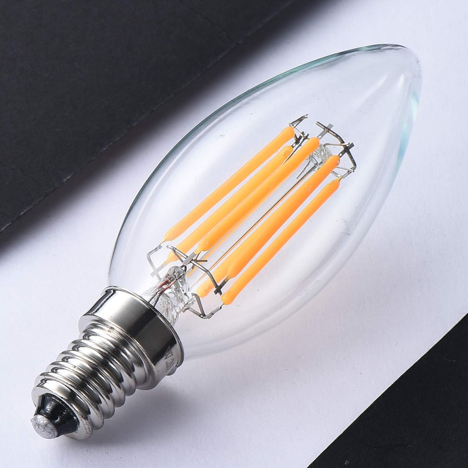 BINGSHION E14 6W LED Candle Bulbs, 60W Incandescent Bulb Equivalent, 2700K Warm White, 600lm, Light Bulbs, Non-Dimmable, Pack of 10 - Image 4