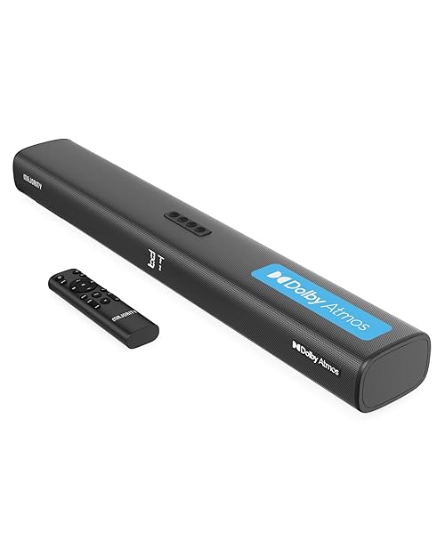 MAJORITY 2.0.2 Dolby Atmos Soundbar | Wall Mountable Bluetooth 3D Sound with 160W Upfiring Speakers | Digital Display, EQ Controls | HDMI, Optical, Aux | Bracket/Fixings and Remote Included Elias