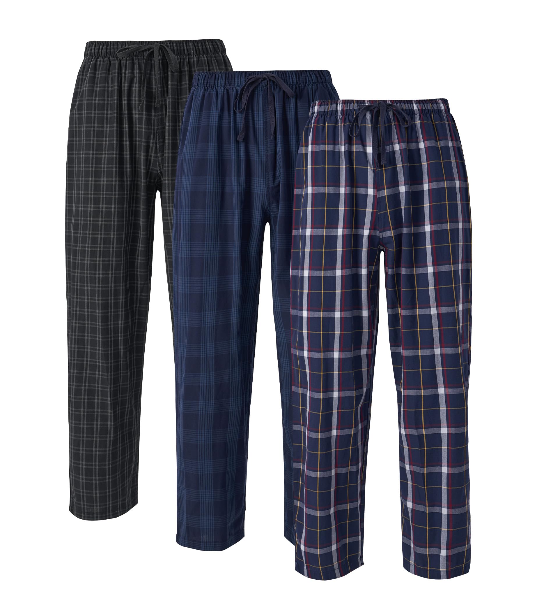 DAVID ARCHY Mens Pajama Pants Soft Cotton Plaid
