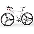 Outroad Road Bike 14-21Speed 700C Wheel with Light Aluminum Alloy Frame Commuter Bicycle with Dual Disc/V Brakes for Women and Men Blue,Red,Black,White