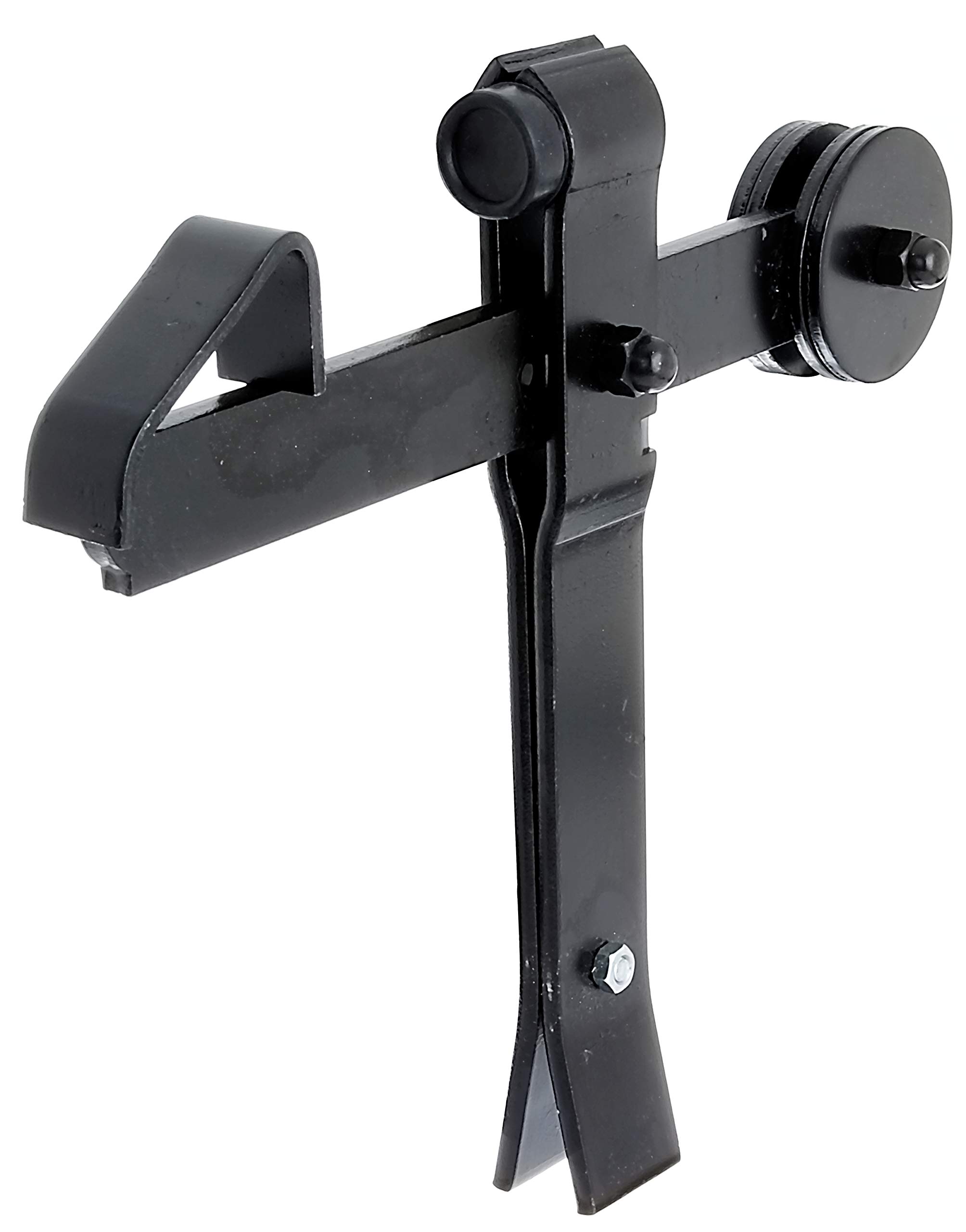 Gate Lock with Rocker to Set in Concrete Adjustable 300 x 240 mm schwarzer Tauchlack