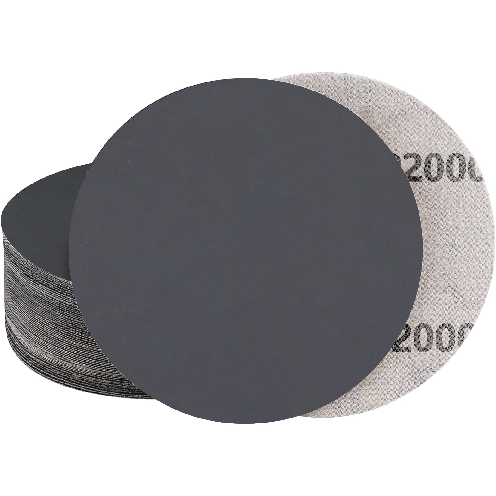 STEBRUAM 30Pcs 150mm Sanding Discs 2000 Grit for Dry and Wet Sanding, Compatible with Random Orbital Sander, Woodworking & Automotive Sandpaper — image 1