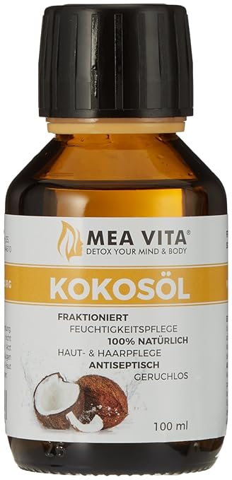 MeaVita 60523 Kokosöl fraktioniert, 1er Pack (1 x 100 ml) in Glasflasche inkl. Pumper