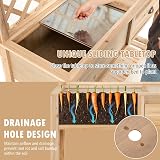 TANGZON Wooden Potting Bench Table with Trellis & Storage 120x43x150cm view 3