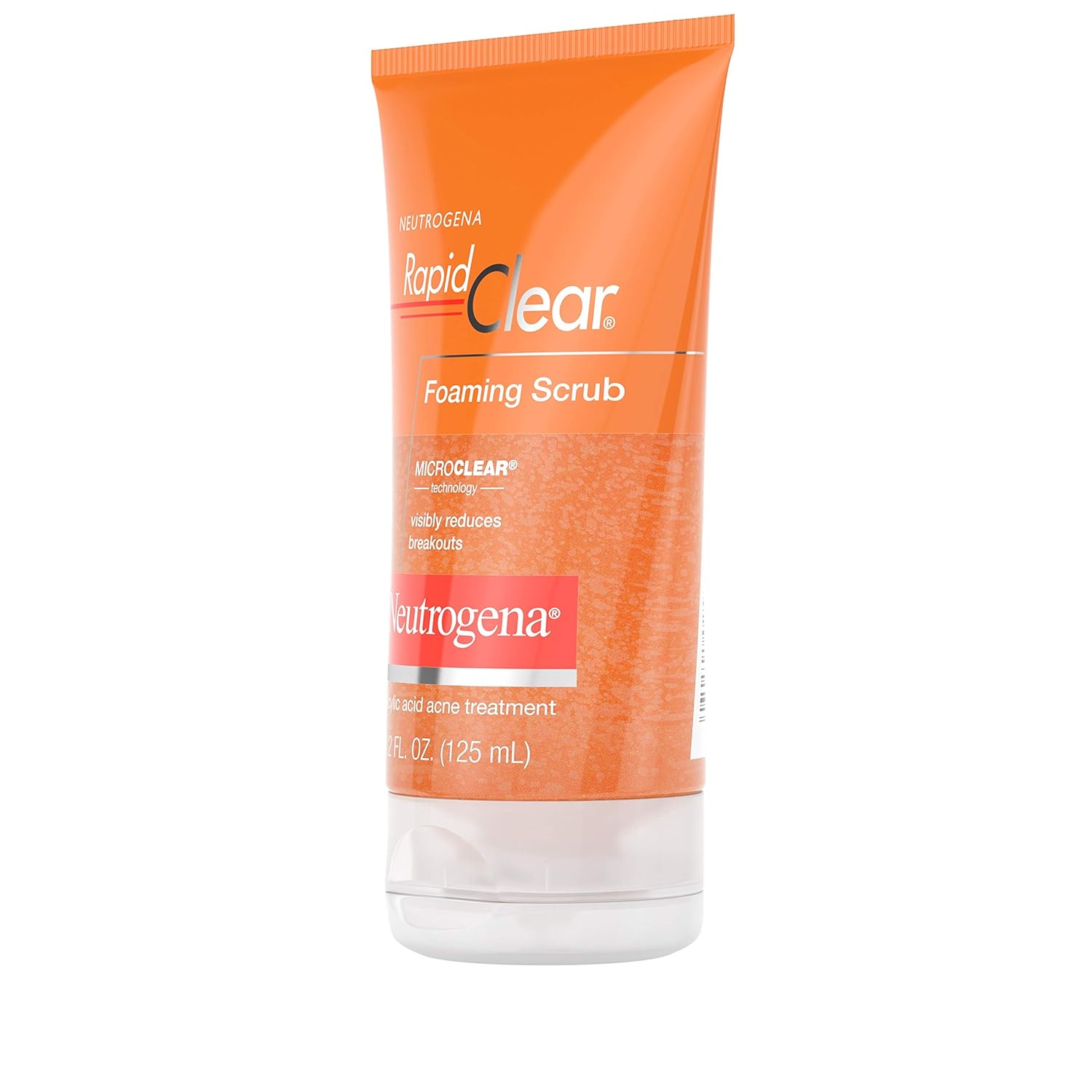 Neutrogena Rapid Clear Foaming Exfoliating Facial Scrub with Salicylic Acid Acne Medicine For Breakouts and Acne-Prone Skin, 4.2 fl. oz: Beauty