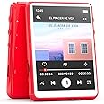 MECHEN 64GB MP3 Player Bluetooth 5.3 with 2.4" Full Touch Screen，Portable Digital Music Player with Speaker，FM Radio, Line Recording, HiFi Lossless Sound, Support up to 128GB. (Red)
