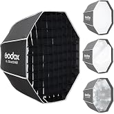 Godox 23.6" Octagonal Softbox with Bowens Mount, Octa-60 60cm Octa Portable Foldable Quick Release Soft Box with Grid, Diffuser for Godox/SMALLRIG/Neewer/Aputure