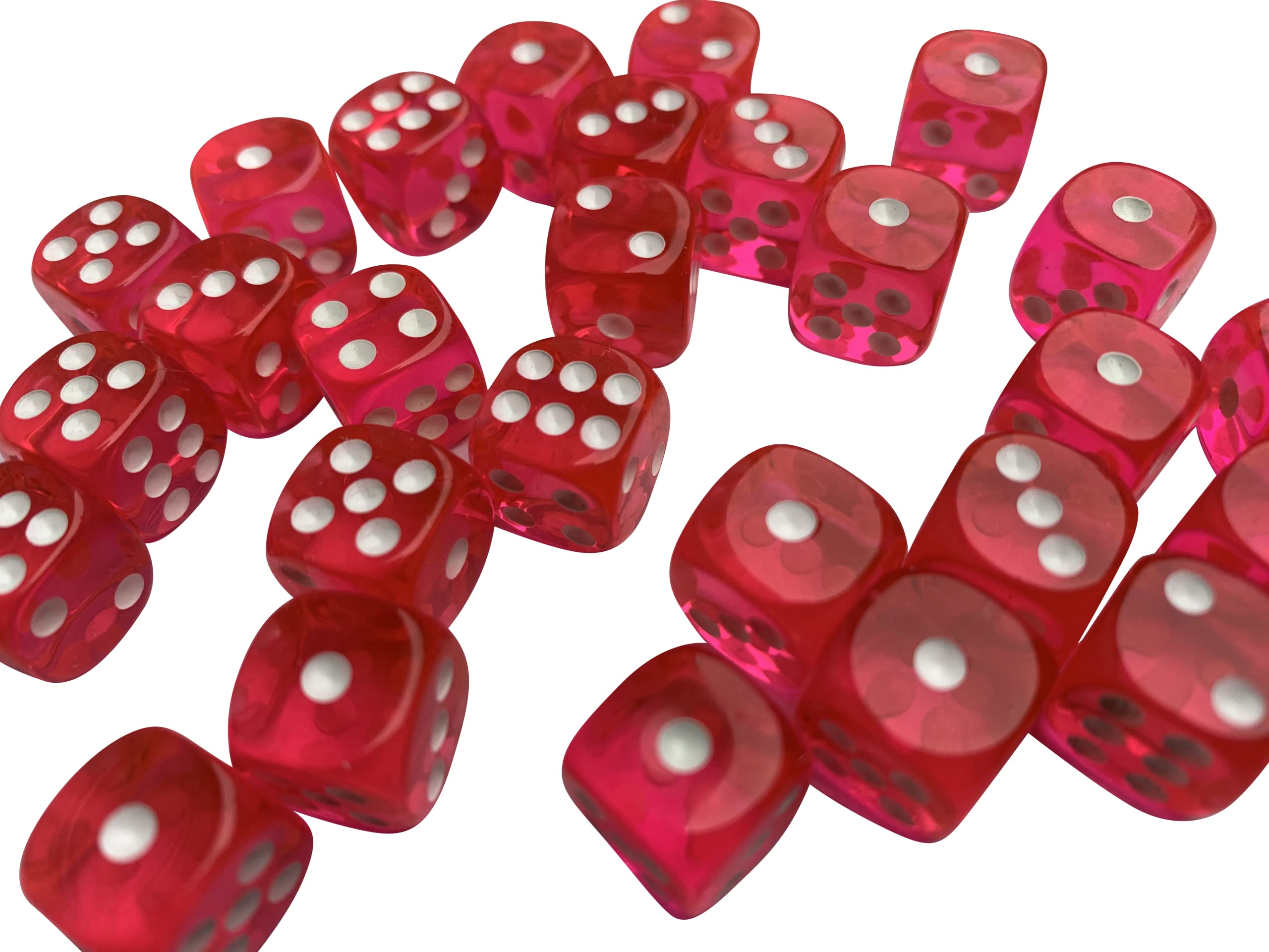 20 X 12MM TRANSLUCENT DICE (Pink)