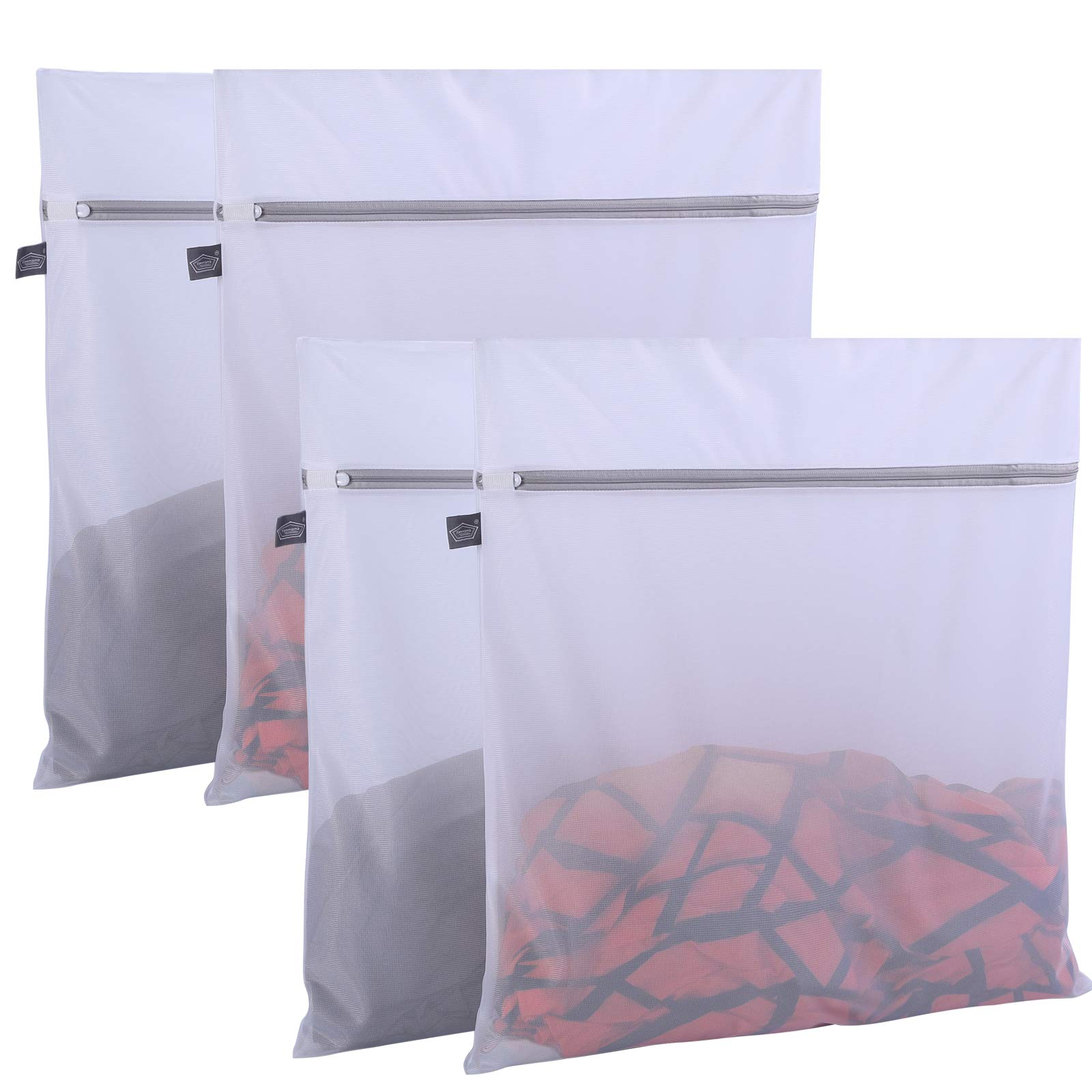 Photo 1 of Kimmama Laundry Bag Mesh Wash Bags, Washing Machine Wash Bag, Net Washer Sack with Zipper, Dryer Pouch for Cleaning and Drying Cloths, Garment, Coats, Sweater, Delicates, Sheet, Pant, Soft Toys