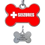 Seizures Medical Alert Pet ID Tags, Custom Printed