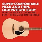 Fender California Debut Redondo Dreadnought Acoustic Guitar Natural with Case view 3