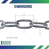 IRONTITE 3mm Galvanised Metal Chain Link - 1M-30M Long, Heavy Duty Security view 3