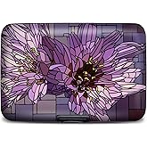 Monarque Armored Wallet Credit Card Case with RFID Data Theft Protection (Art Glass Cupids Dart)