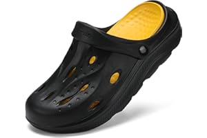 SCICNCN Womens Mens Arch Support Clogs Slip-on Garden Shoes Cushion Plantar Fasciitis Sandals Non-Slip Beach Slippers with Removable Insoles Outdoor Indoor