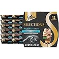 Sheba Selections Filets in Broth Adult Wet Cat Meal Complement Chicken & Tuna Recipe, 1.3 oz. Cups, 12 Count
