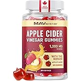 Apple Cider Vinegar Gummy 1000MG | Vegan Healthy Weight Digestion & Keto Diet Support ACV Gummies | With The Mother & Folate 