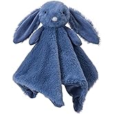 Apricot Lamb Stuffed Animals Navy Blue Bunny Rabbit Security Blanket Infant Nursery Character Blanket Luxury Snuggler Plush Baby Lovey(Navy Blue Bunny)