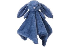 Apricot Lamb Stuffed Animals Navy Blue Bunny Rabbit Security Blanket Infant Nursery Character Blanket Luxury Snuggler Plush B