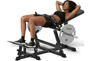 Hip Thrust Machine Glute Bridge :Glute Workout Machine Adjustable Footboard Plate-Loaded Exercise for Glute Muscles Building 