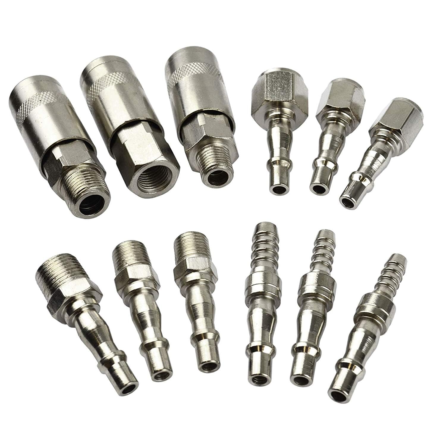 EETools Air Line Hose Compressor Fitting Connector Quick Release Set 1/4 inch 3/8 BSP AT360