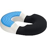 bonmedico Firm Orthopedic Hemorrhoid Pillow, Memory Foam Gel Donut Cushion for Hemorrhoid Treatment & Coccyx Pain Relief, Donut Seat Cushion for Home, Office, Car & Wheelchair, Donut Pillow, Standard