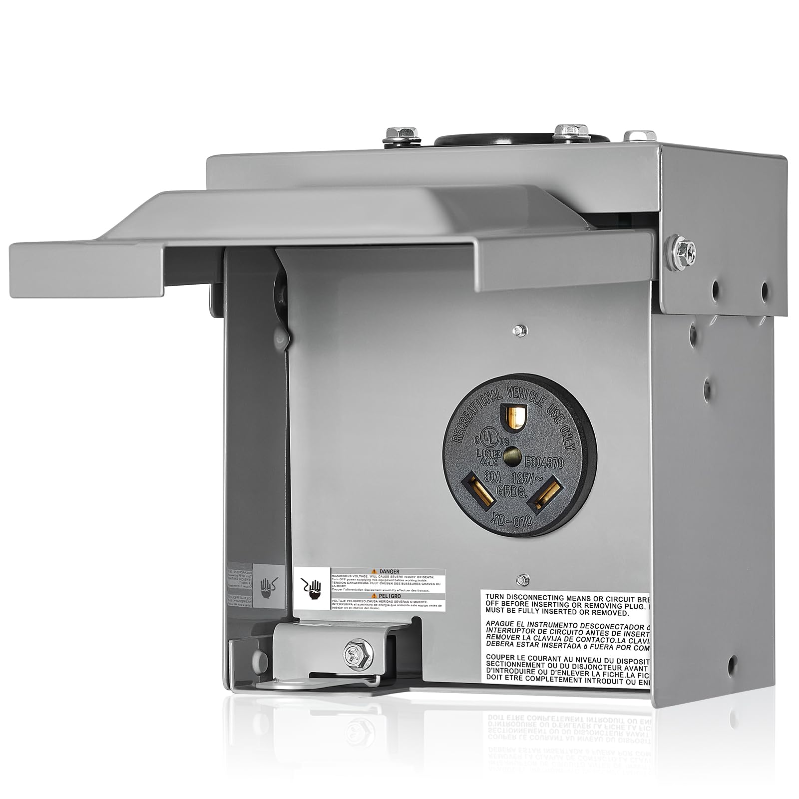 Photo 1 of SURAIELEC 30 Amp RV Outlet Box, Enclosed Lockable Electrical Outlet Box for RV/EV Receptacle NEMA TT-30R 125V, Weatherproof Power Box for RV Camper Travel Trailer, Electric Car, ETL Listed