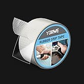Yorwe Rubber Grip Tape, Ultra-Thin Strong Adhesive Anti-Slip Waterproof Heat Resistant Wear-Resistant Cushion Pad, Making Handles or Contact Surfaces Safer, with Grip and Comfort (Clear, 2In x 10Ft)