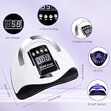 LKE UV LED Nail Lamp 320W Professional Gel Dryer 66 LEDs Auto Sensor 4 Timers view 3