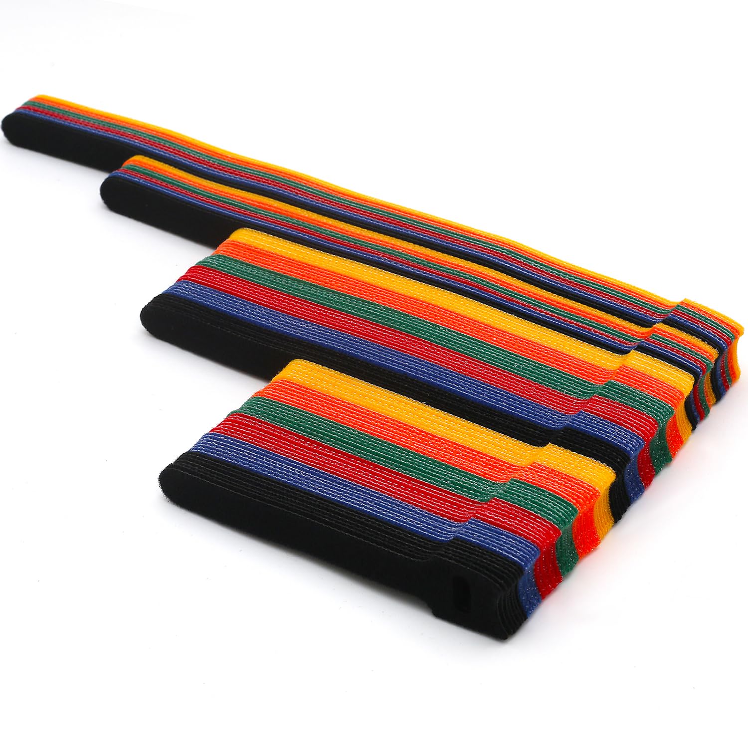 Photo 1 of 102 Pcs Cable Ties, 4+6+8+10 inch Reusable Multi-Colour Cable Ties Wire Ties Cord Organizer Cable Organizer Adjustable Cable Management for Cable Management