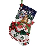 Bucilla 18-Inch Arctic Santa Christmas Stocking Kit - Felt Applique With Sequins & Beads