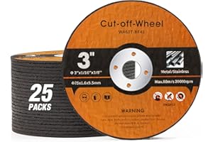 Shawya 25 PCS 3 Inch Cut Off Wheels Metal and Stainless Steel Cutting Wheel for Angle Grinder 3"x1/16"x3/8"Cutting disc Die Grinder Cut Off Wheel Fits Angle Grinder Air Tool