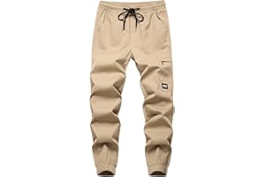 LOKTARC Boys Camo Pants Kids Pull On Drawstring Youth Camouflage Cargo Joggers