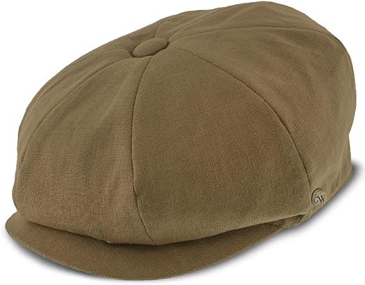 tan newsboy cap