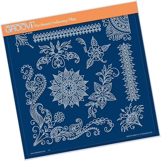 A4 Square Groovi Plate Tina's Henna Corners 2 Amazon.co.uk Kitchen