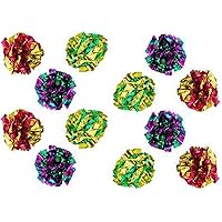PETFAVORITES Original Mylar Crinkle Balls Cat Toys - 12 Pack