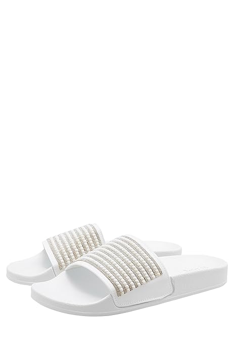 next Damen Badesandalen In Schimmeroptik