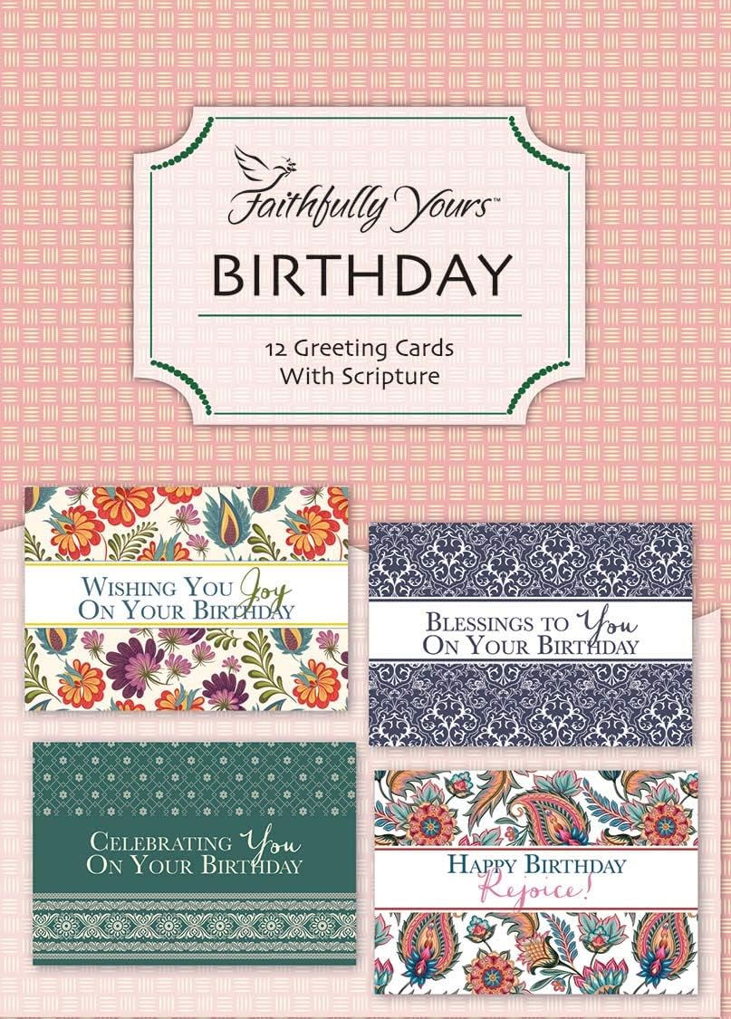 Birthday Blessings Large Type Birthday Greeting Cards Kjv Scripture Box Of 12 Amazon Co Uk Office Products amazon co uk