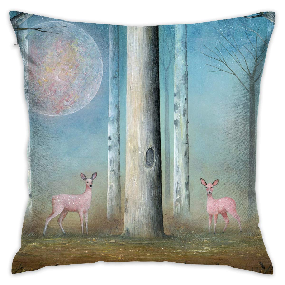 Amazon Com Mikonsu Decor Throw Pillows Pink Deer Wildlife Nature