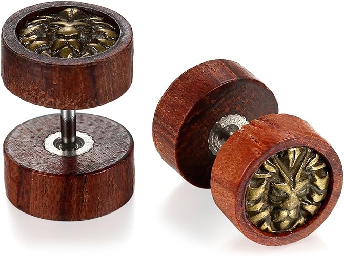 Amazon Co Jp ｊｅｗｅｌｒｙｗｅ ファースト ピアス スタッド 木製 軟骨ピアス ピアス キャッチ イヤリング 両耳 片耳 メンズ レディース ボディピアス ファッション アクセサリー ジュエリー