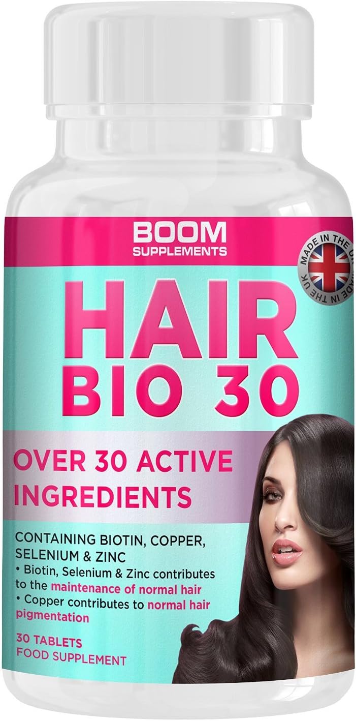 Hair Growth Supplements | #1 Hair Growth Vitamins | Biotin Hair | 30 Tablets | Full 1 Month Supply | Achieve Thicker, Fuller Hair Fast | Safe and Effective | Manufactured in the Uk! | 30 Day Guarantee