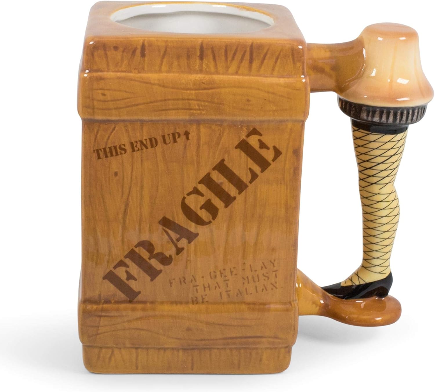 Amazon.com A Christmas Story Leg Lamp Fragile Box 3D Sculpted Coffee