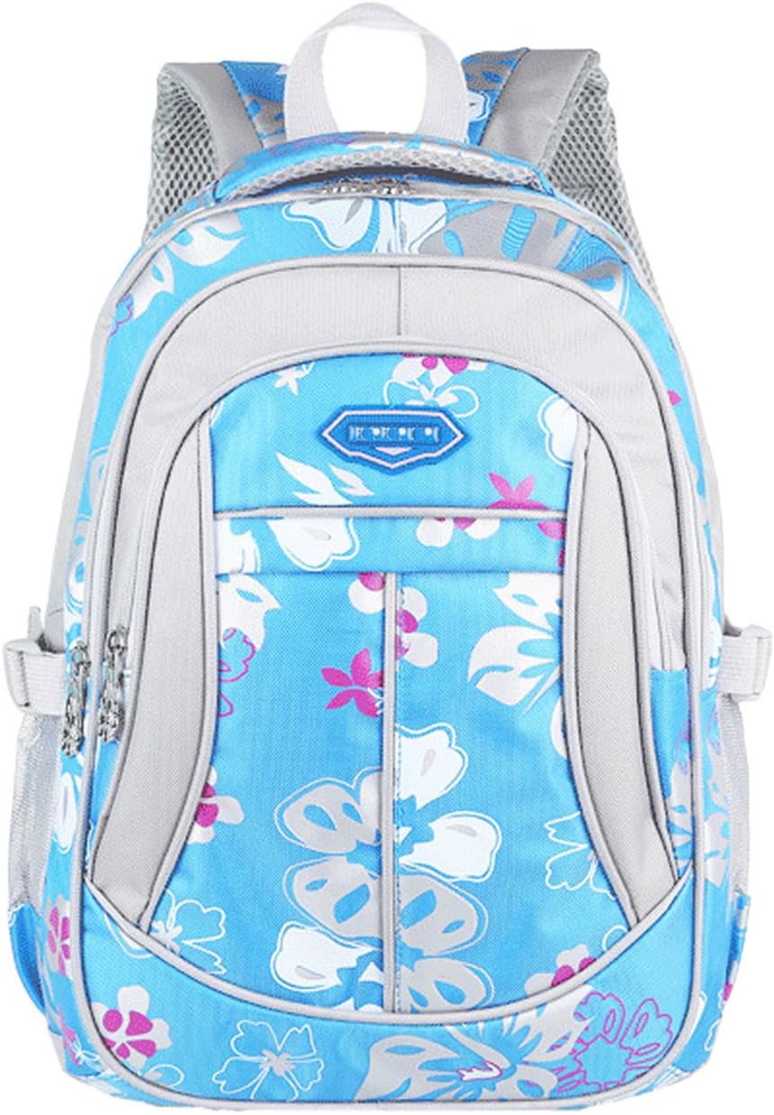 Romantic Walker Kids' Cute Floral Pattern School Backpack Two Sizes for Primary School 1-6 Grade (Small, Blue )