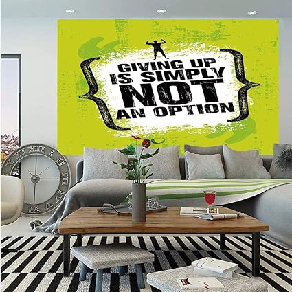 Amazoncom Fitness Wall Muralgiving Up Is Simply Not An