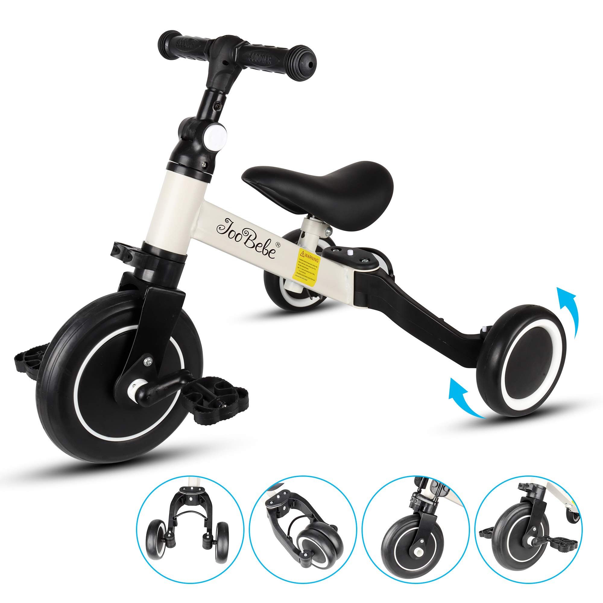 DesignSter Kids Trike, 3 In 1 Toddler Trike Bike With Removable