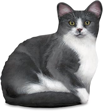 Amazon Com Fiddler S Elbow Gray White Cat Door Stop Decorative