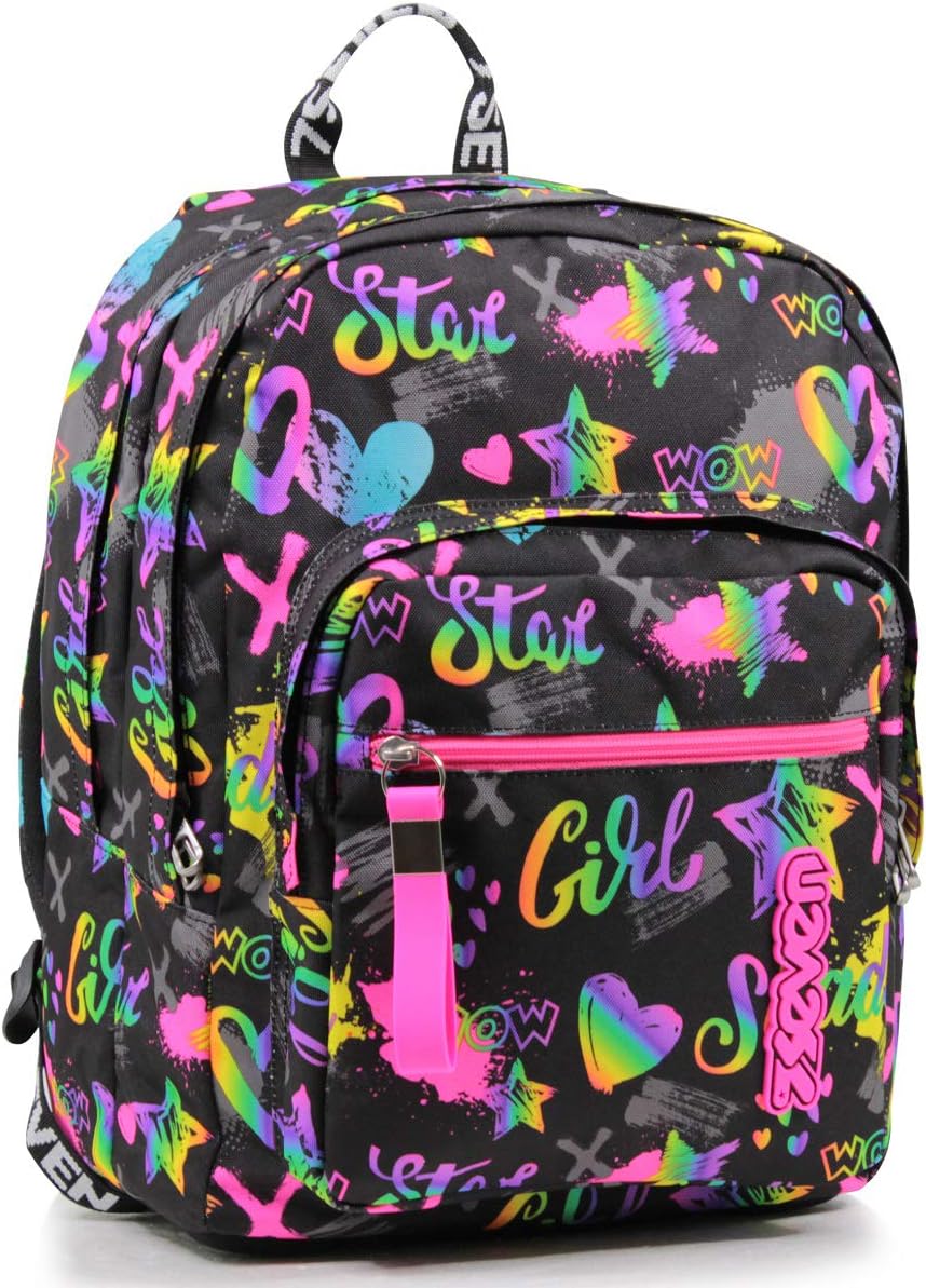 Valigeria Iridescent Nero Scuola e Tempo Libero Zaino Extra Fit Seven  urban-earth.co.uk